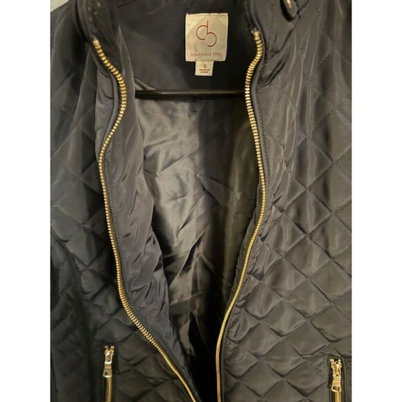 Down Puffer Vest Dress Barns Womens Fitted Quilted Navy Zip  Size Small - Picture 3 of 8